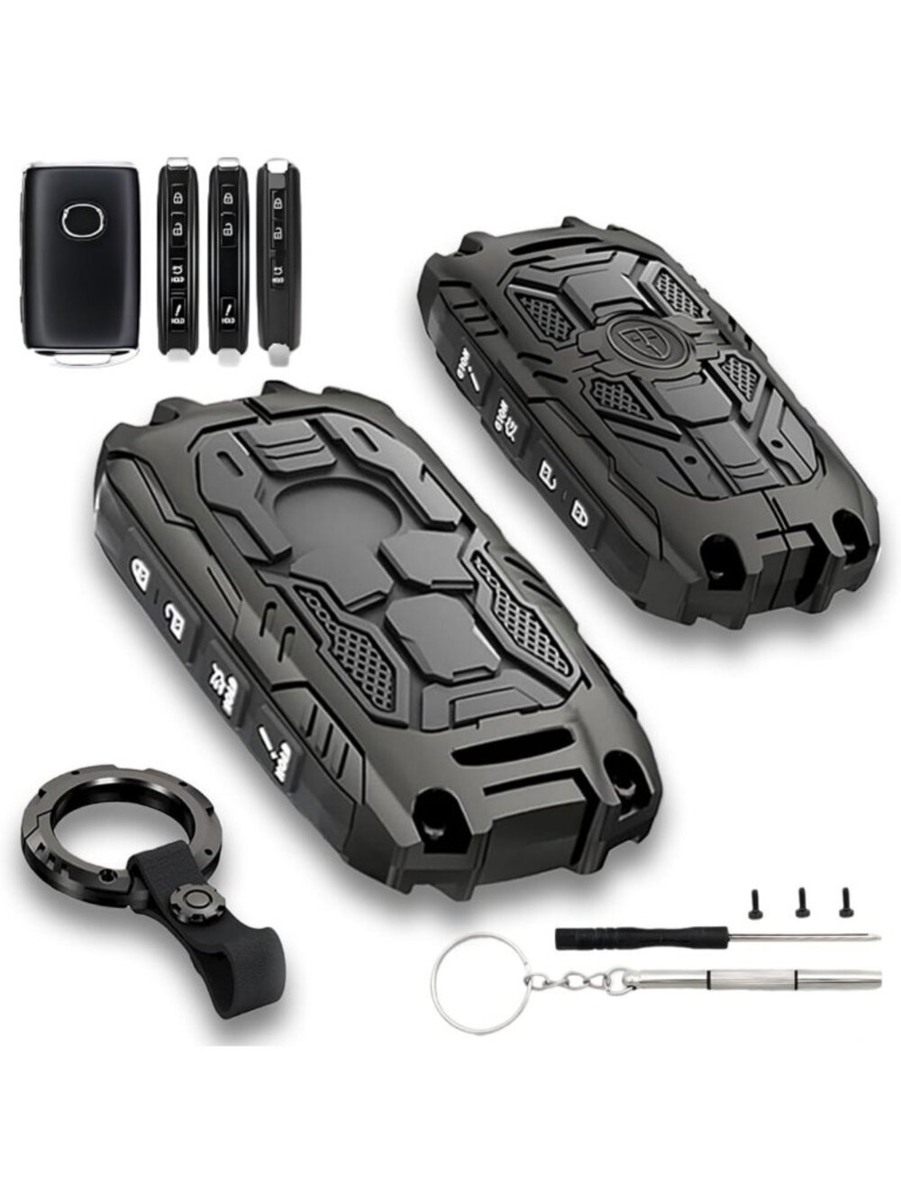 Durable Zinc Alloy Key Fob Cover for Mazda 3, 6, CX-5, CX-9 & More - Black